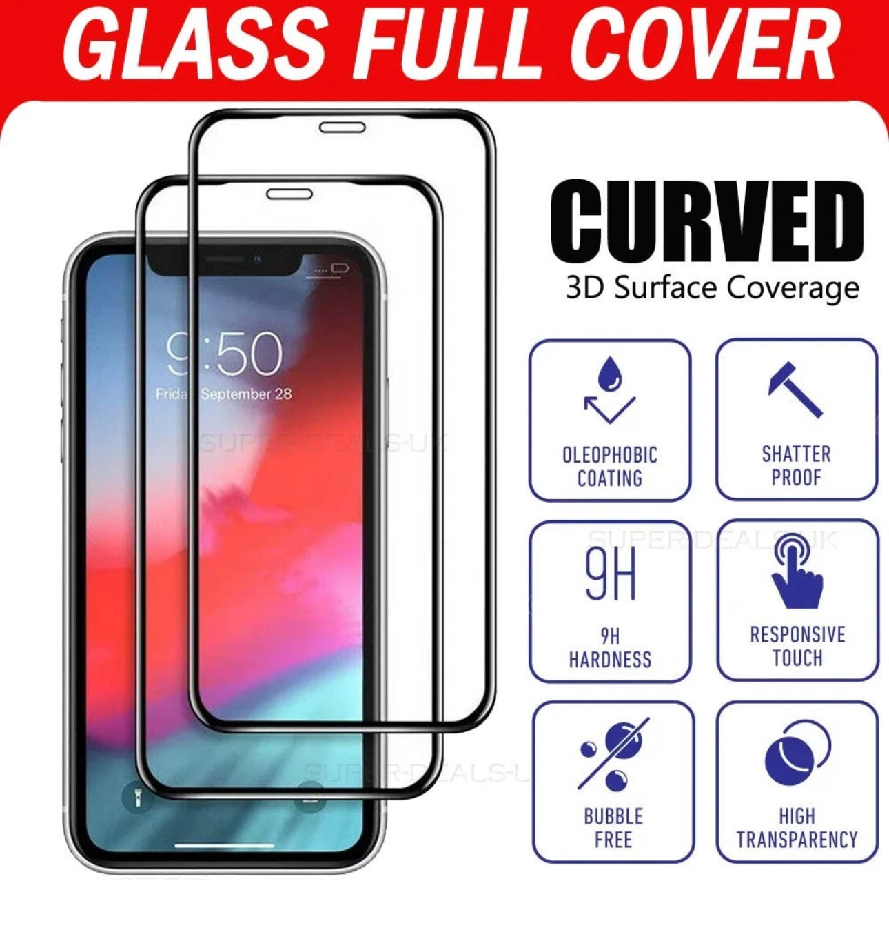 Full Cover Screen Protector for iPhone 17 Series, Tempered Glass - AF INFINITY