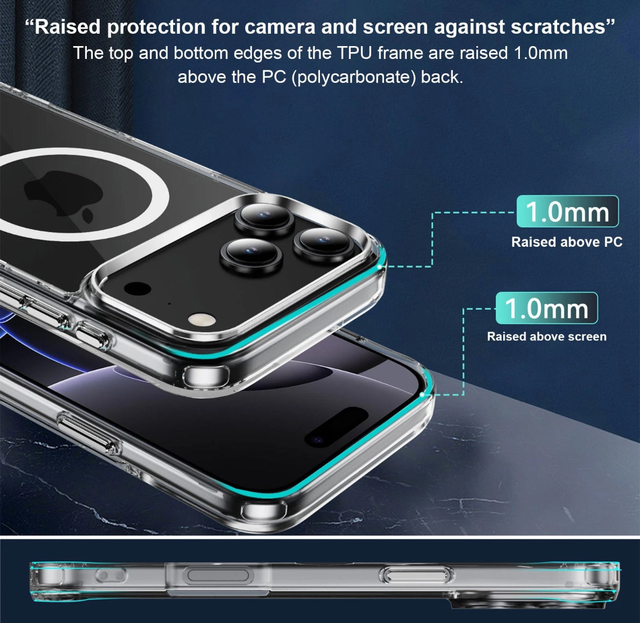 iPhone 17 Pro Max Air Case: Clear, Shockproof, Magsafe TPU Bumper Cover - AF INFINITY