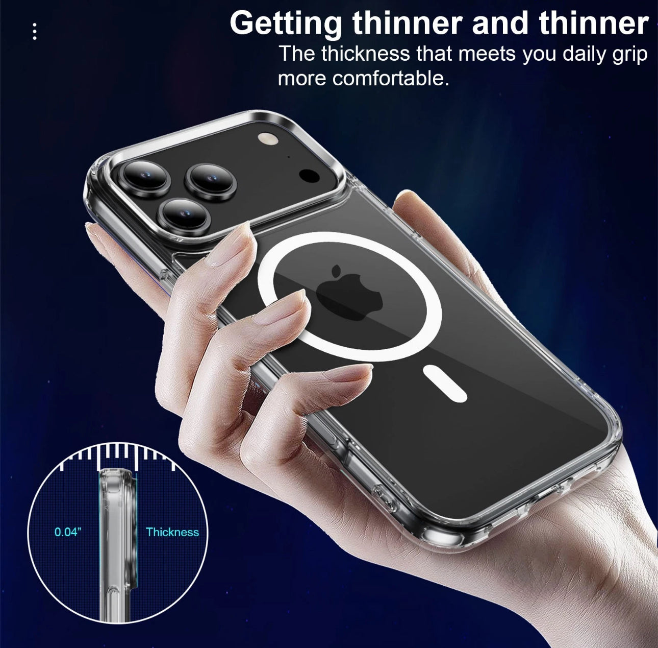iPhone 17 Pro Max Air Case: Clear, Shockproof, Magsafe TPU Bumper Cover - AF INFINITY